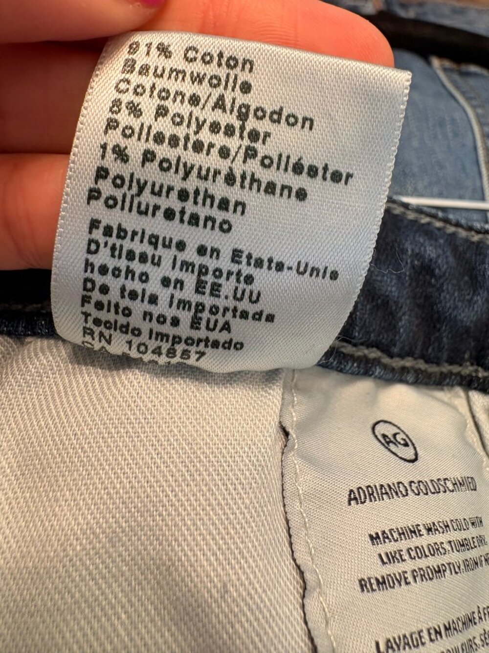 AG Adriano Goldschmied Harper Raw Hem Straight Jeans Medium Wash 28R - Picture 8 of 9